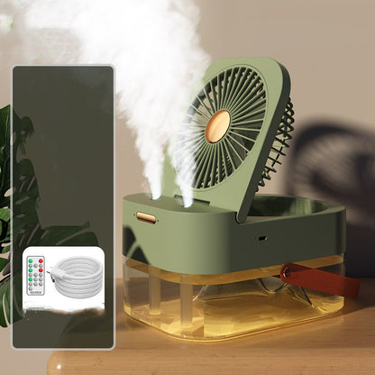 Desktop-Luftbefeuchter, mit Fernbedienung, Timer, doppelte Sprühbefeuchtung, Ventilator.