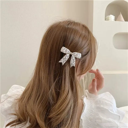 2021 Neue Koreanische Süße Simulierte Perle Bowknot Haarnadeln Haarspangen Für Frauen Mode Haarschmuck Haarspangen