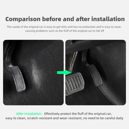 Für Tesla Model 3 Model Y Auto Central Control Side Defense Kick Pad Schützendes Fußpolster Innenzubehör Dekoration Trim