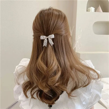 2021 Neue Koreanische Süße Simulierte Perle Bowknot Haarnadeln Haarspangen Für Frauen Mode Haarschmuck Haarspangen