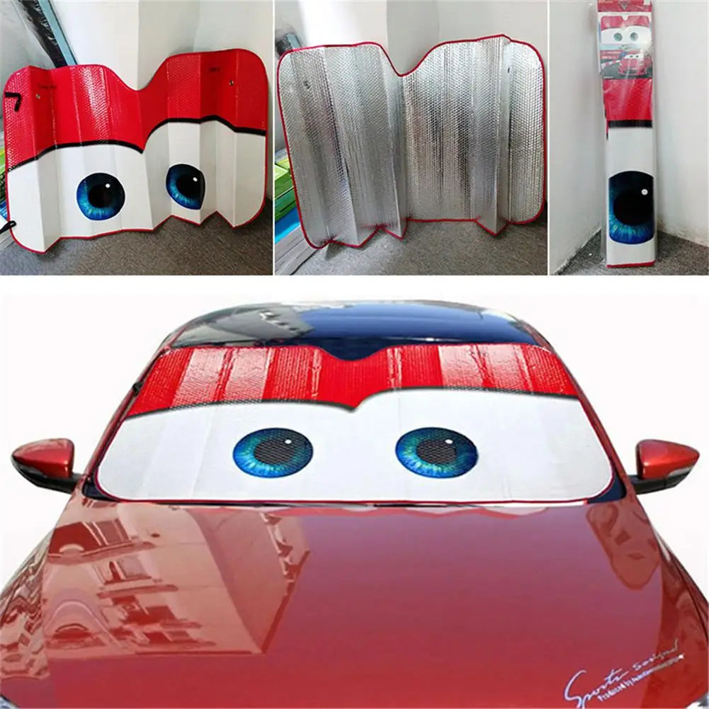 Cartoon Fensterfolien 5 Farben Auge Aluminiumfolie Farbe Cartoon Big Eyes Auto Windschutzscheibe Sonnenschutz Sonnenblende Abdeckungen