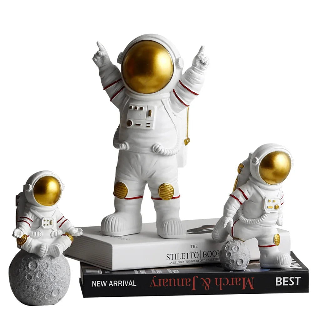 Harz-Astronautenstatue-Heimdekoration-Figuren-Skulptur-Raumdekoration-kreative-Miniaturfiguren-Heimdekoration-Zubehör