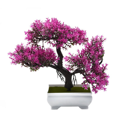 Künstliche Pflanzen Bonsai, Kleiner Baum im Topf, Kunstpflanzenblumen, Bonsai für Heim-, Raum-, Tisch-, Balkon- und Gartendekoration