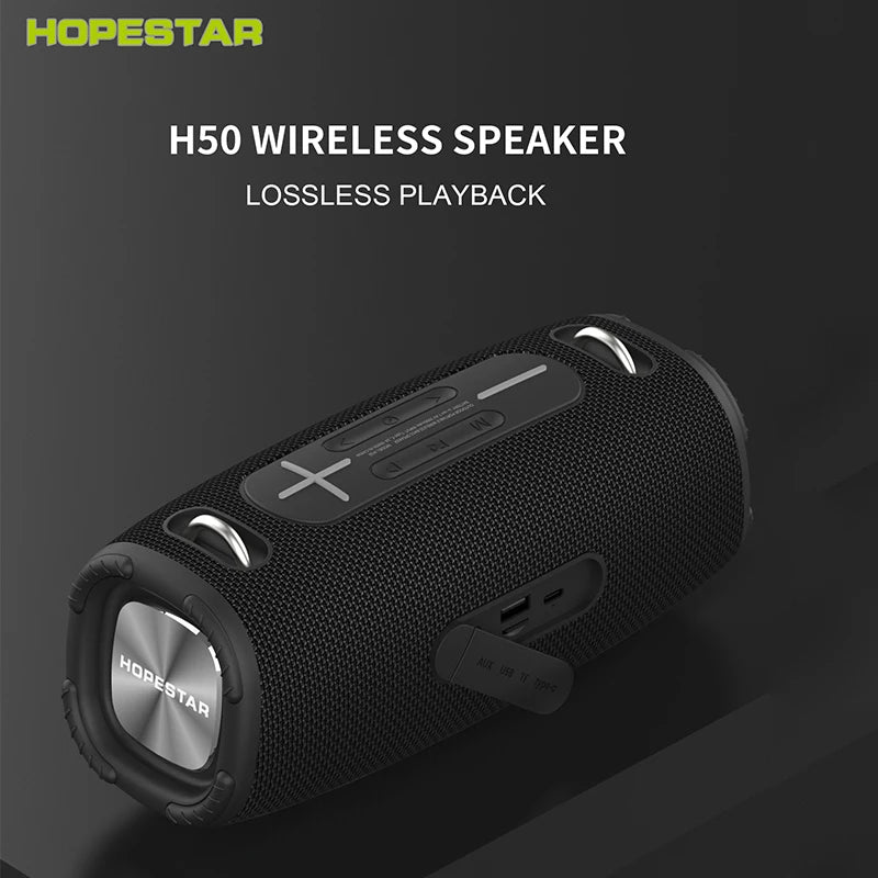 Hopestars LPX6 Wasserdichter Lautsprecher – Tragbarer Lautsprecher, TWS Stereo Drahtloser Subwoofer, RGB Licht, TF/FM, Bluetooth Lautsprecher