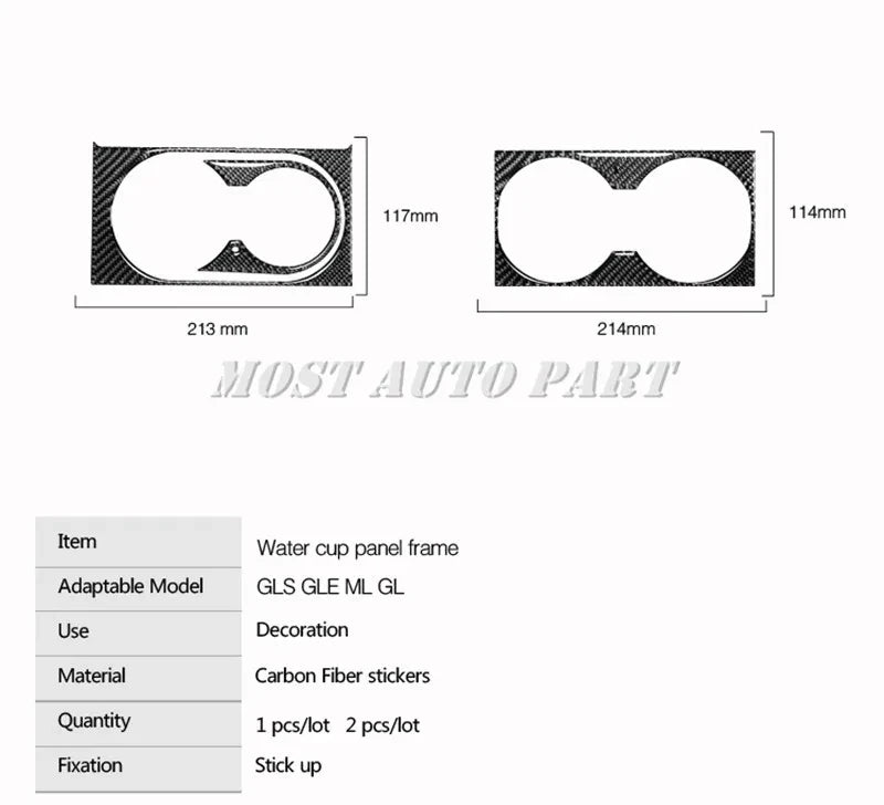 Carbon-Fiber-Console-Cup-Holder-Cover-for-Benz-Gle-W166-Coupe-C292-2015-2019-2-Model-Car-Accessories-Interior-Car-Decoration