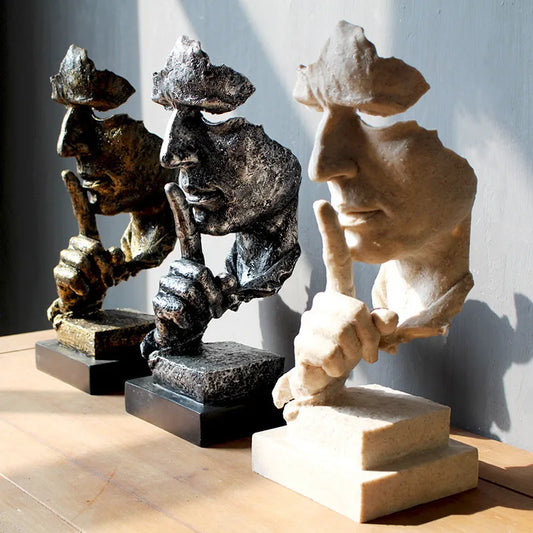 Abstrakte Harzstatue, Desktop-Ornamente, Miniatur-Figuren, Gesicht-Charakter-Skulptur, Nordische Kunsthandwerke, Büro- und Heimdekoration