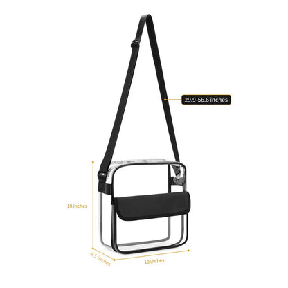 Frauen PVC-Schultertasche – Transparente Fitness-Tasche, große Kapazität, Unisex-Crossbody-Tasche für Reisen