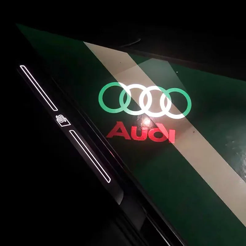 LED-Tür-Willkommenslicht – HD-Projektorlampen für Audi SLINE, QUTTRO, RS Q3, Q7, S3, S4, S5, S6, S8, A3, A4 B8, 8P, 8V, A6 C7, A5, Q5, B7, B6, B9