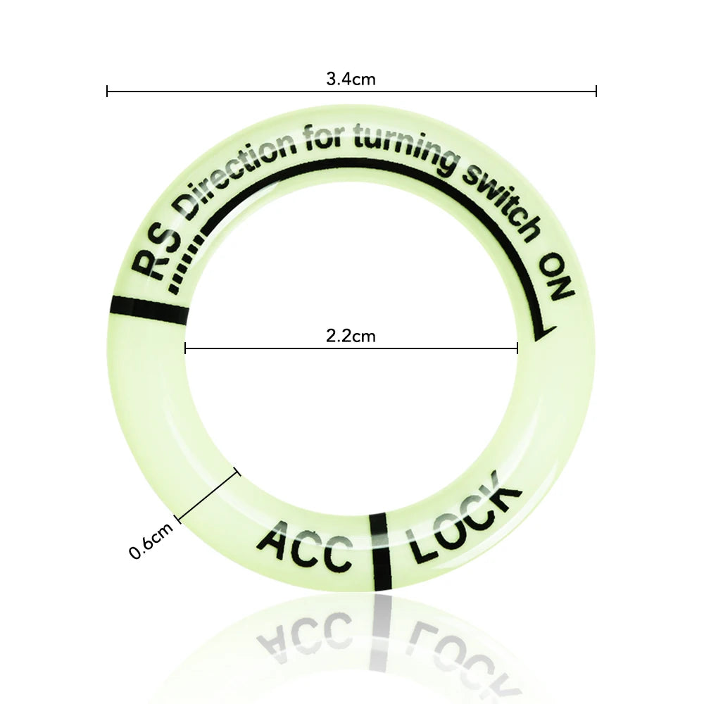 Nachtleuchtende Auto-Zündschlüsselring-Aufkleber für Citroen C4 C3 DS3 DS4 DS5LS DS5 DS7 Xsara Berlingo Saxo Picasso
