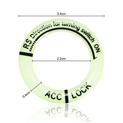 Nachtleuchtende Auto-Zündschlüsselring-Aufkleber für Citroen C4 C3 DS3 DS4 DS5LS DS5 DS7 Xsara Berlingo Saxo Picasso