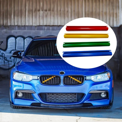 2 Stück Frontgrill-Zierstreifen-Abdeckrahmen-Aufkleber für BMW F10 E60 F30 F32 F20 F22 F06 F02 F25 F26 G20 1-2-3-4 5-6-7-Serie