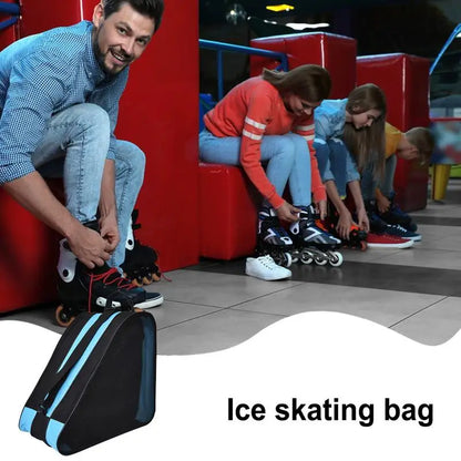 Schuhtasche für Schlittschuhe – Skateschuhe-Aufbewahrungstasche mit Trageriemen und Griff, modische Tasche für Eiskunstlaufschuhe, Rollschuh-Zubehör