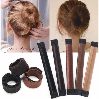 Französischer Zopf Haarwerkzeuge Styling Diy Magic Bun Maker Haarzopf Zubehör Twist Schwamm Donut Bun Maker Frisur Braun