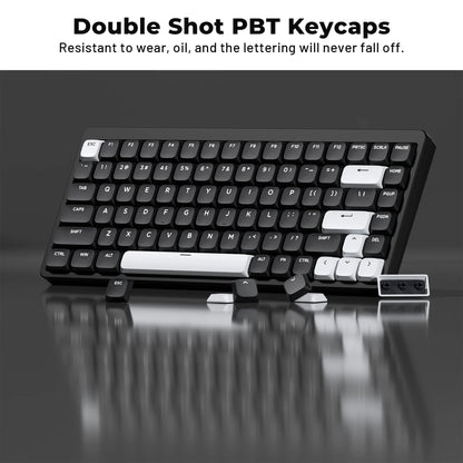 XVX 127 Tastenkappen Überlegenes PBT-Material Tastenkappen mit niedrigem Profil Double-Shot-Tastenkappen für die Tastatur Weiß Grün Tastenkappen