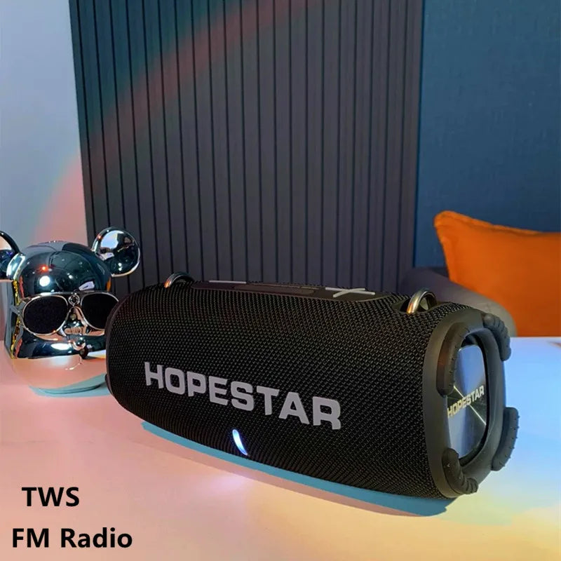 Hopestars LPX6 Wasserdichter Lautsprecher – Tragbarer Lautsprecher, TWS Stereo Drahtloser Subwoofer, RGB Licht, TF/FM, Bluetooth Lautsprecher