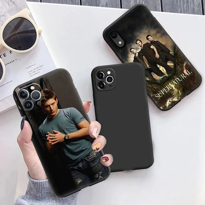 Sam-supernatural-silicone-black-phone-cases-for-iphone-15promax-14-15-pro-max-se-cover