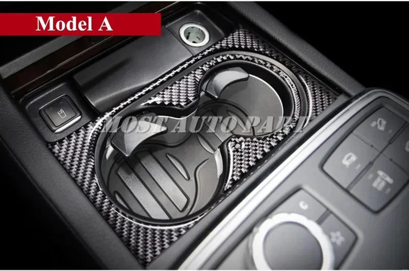 Carbon-Fiber-Console-Cup-Holder-Cover-for-Benz-Gle-W166-Coupe-C292-2015-2019-2-Model-Car-Accessories-Interior-Car-Decoration