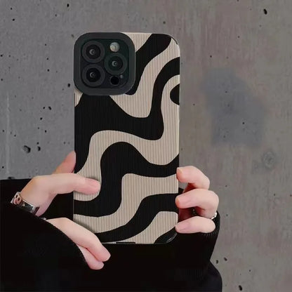 fashion-zebra-stripe-black-white-phone-case-for-iphone-14-11-12-13-15-pro-max-14-15-7-8-plus-x-xs-max-xr- stoßfestes Softcover