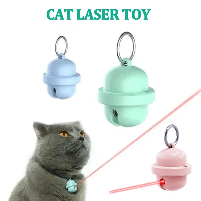 Neue Laser Katze Spielzeug Automatische Mini Glocke Kragen mit Laser 360 ° unregelmäßiges Haustier Katze Spielzeug Interaktive Infrarot Strahlen Katze Spielzeug Freie Hände