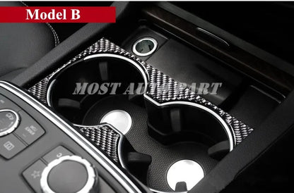 Carbon-Fiber-Console-Cup-Holder-Cover-for-Benz-Gle-W166-Coupe-C292-2015-2019-2-Model-Car-Accessories-Interior-Car-Decoration