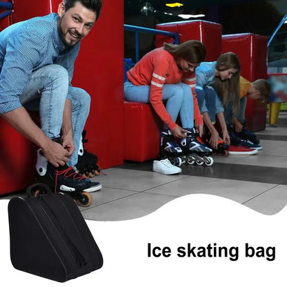 Schuhtasche für Schlittschuhe – Skateschuhe-Aufbewahrungstasche mit Trageriemen und Griff, modische Tasche für Eiskunstlaufschuhe, Rollschuh-Zubehör