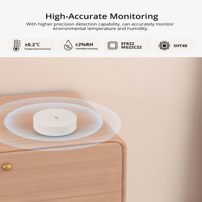 SONOFF SNZB-02P Zigbee Temperatur- und Feuchtigkeitssensor – Smart Home Thermometer Detektor, Hochpräziser Monitor, Kompatibel mit Alexa und Google Home