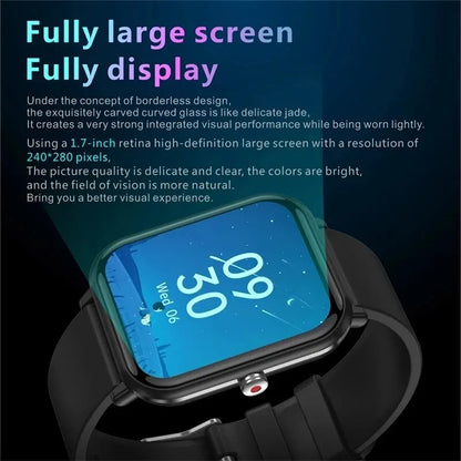 LIGE 2024 Neue Smartwatch Damen Voll-Touchscreen Sport Fitness Uhr IP67 Wasserdicht Bluetooth Für Android IOS Smartwatch Männer