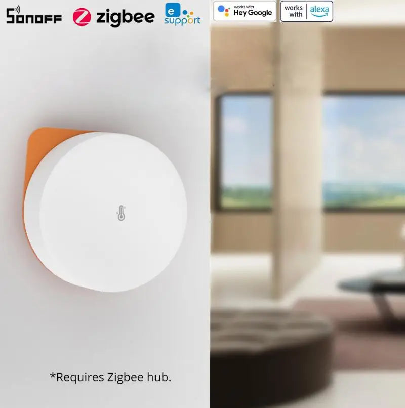 SONOFF SNZB-02P Zigbee Temperatur- und Feuchtigkeitssensor – Smart Home Thermometer Detektor, Hochpräziser Monitor, Kompatibel mit Alexa und Google Home