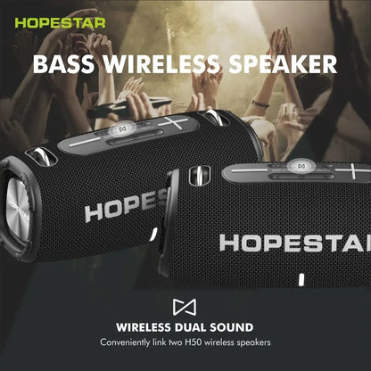 Hopestars LPX6 Wasserdichter Lautsprecher – Tragbarer Lautsprecher, TWS Stereo Drahtloser Subwoofer, RGB Licht, TF/FM, Bluetooth Lautsprecher