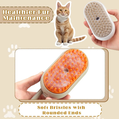 Haustier Dampfbürste Katze Hund Reinigung Steamy Spray Massage Beauty Comb 3 in 1 Haarentfernung Pflegezubehör Haustiere Zubehör