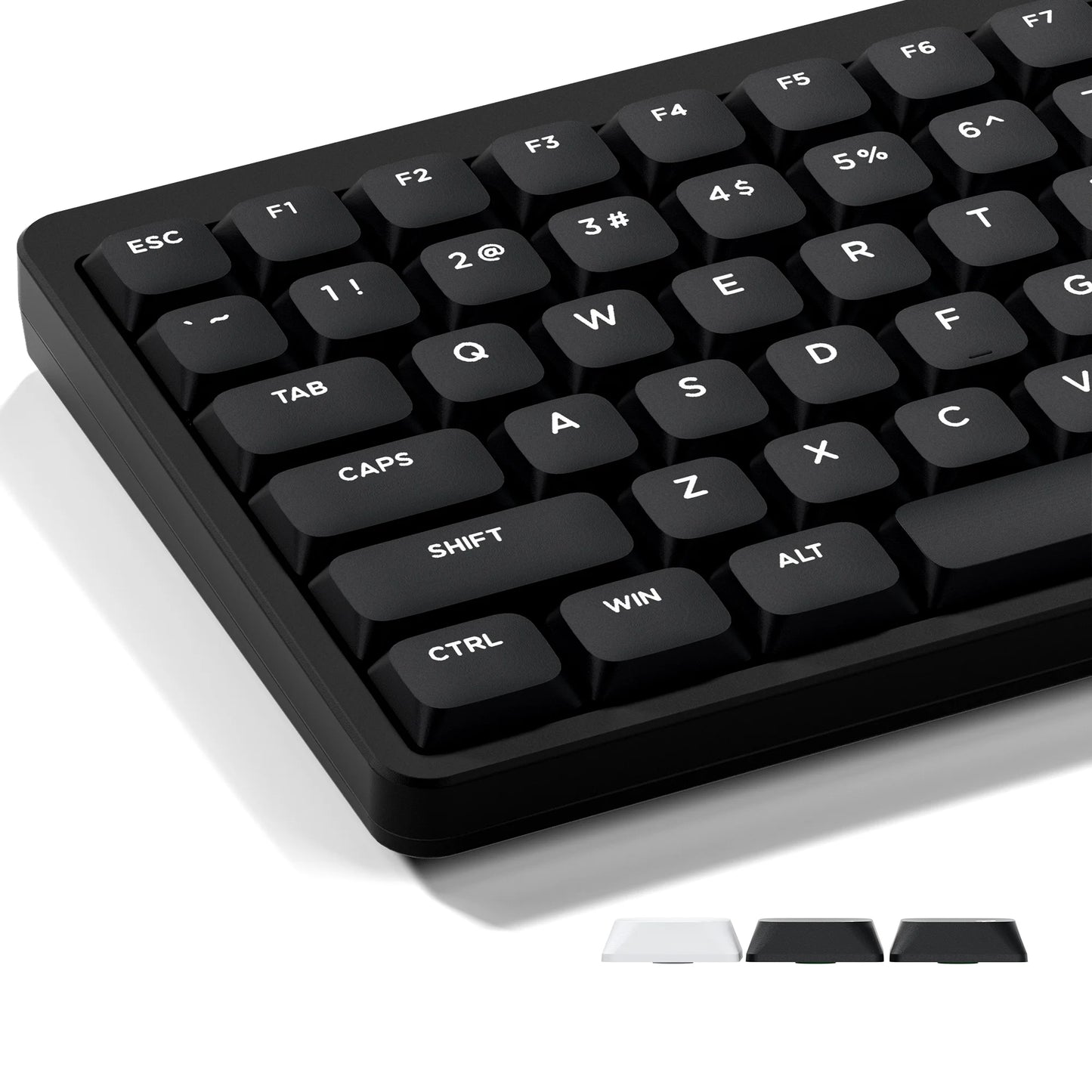 XVX 127 Tastenkappen Überlegenes PBT-Material Tastenkappen mit niedrigem Profil Double-Shot-Tastenkappen für die Tastatur Weiß Grün Tastenkappen