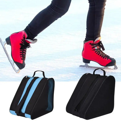 Schuhtasche für Schlittschuhe – Skateschuhe-Aufbewahrungstasche mit Trageriemen und Griff, modische Tasche für Eiskunstlaufschuhe, Rollschuh-Zubehör