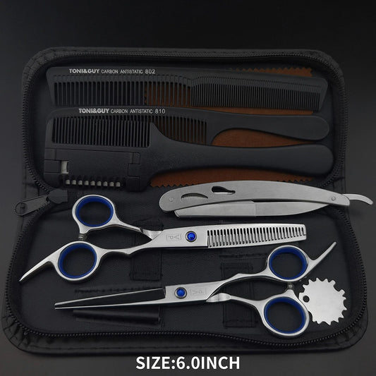 Professionelle Friseur-Haarschnittschere 6-Zoll-440C-Friseursalon-Schneidewerkzeuge für Friseure Hochwertiges Salon-Set