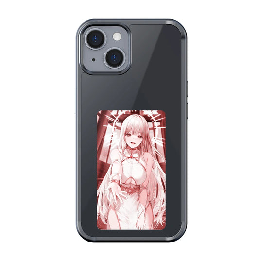 new-tech-nfc-function-phone-case-for-iphone-15-14-13-pro-max-diy-cases-e-ink-screen-phone-cover-cartoon-girl-fundas-battery-free