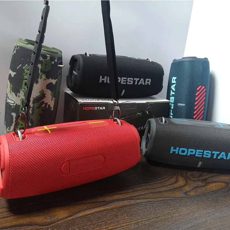 Hopestars LPX6 Wasserdichter Lautsprecher – Tragbarer Lautsprecher, TWS Stereo Drahtloser Subwoofer, RGB Licht, TF/FM, Bluetooth Lautsprecher